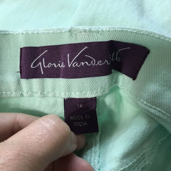 Gloria Vanderbilt Denim Jeans ~ Sz 12 ~ Green ~ High Rise ~ 27" Inseam - Picture 6 of 7